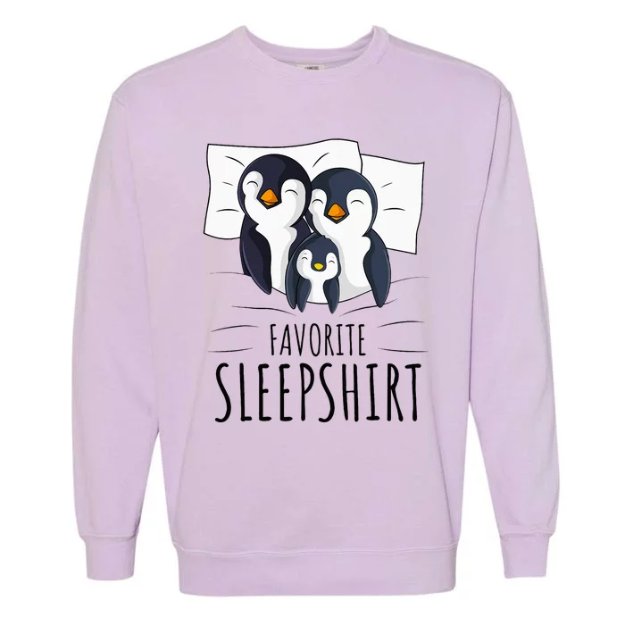 Sleeping Penguin Pyjamas Penguin Lover Favorite Sleepshirt Garment-Dyed Sweatshirt