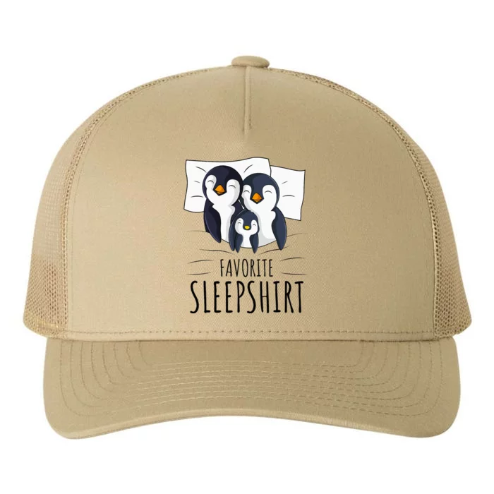 Sleeping Penguin Pyjamas Penguin Lover Favorite Sleepshirt Yupoong Adult 5-Panel Trucker Hat