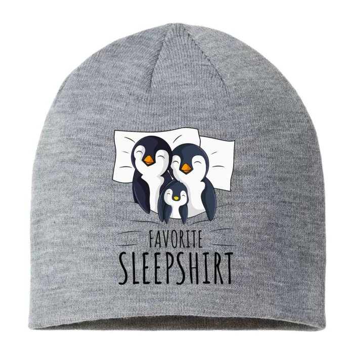 Sleeping Penguin Pyjamas Penguin Lover Favorite Sleepshirt 8 1/2in Sustainable Knit Beanie