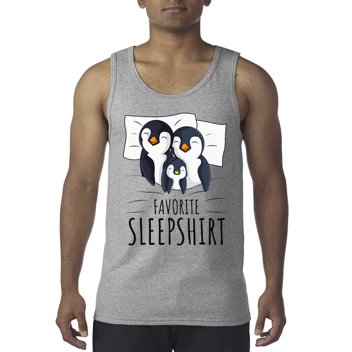 Sleeping Penguin Pyjamas Penguin Lover Favorite Sleepshirt Tank Top