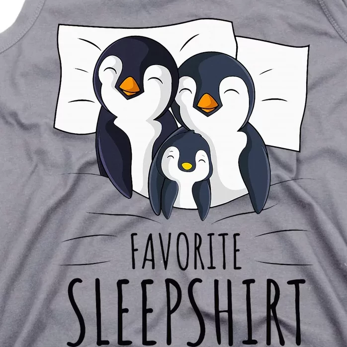 Sleeping Penguin Pyjamas Penguin Lover Favorite Sleepshirt Tank Top