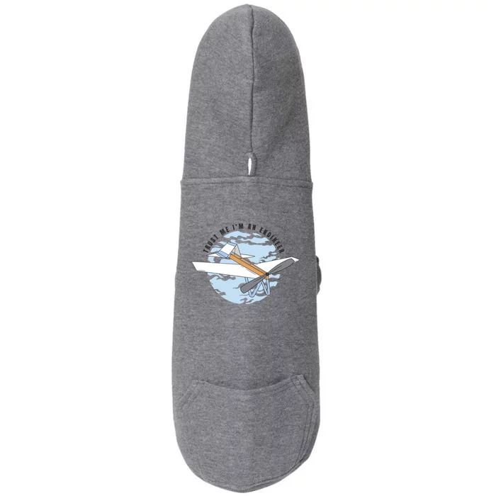 Sarcastic Paper Plane Engineer Quote Airplane Lover Aviation Gift Doggie 3-End Fleece Hoodie