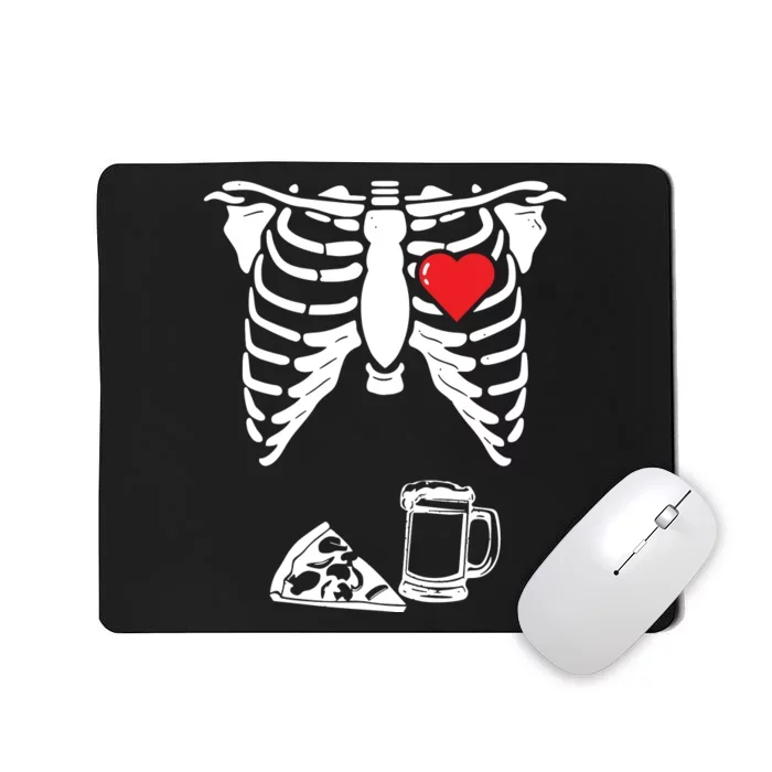 Skeleton Pregnancy Pizza Beer Xray Halloween Soon Dad Sweatshirt Mousepad