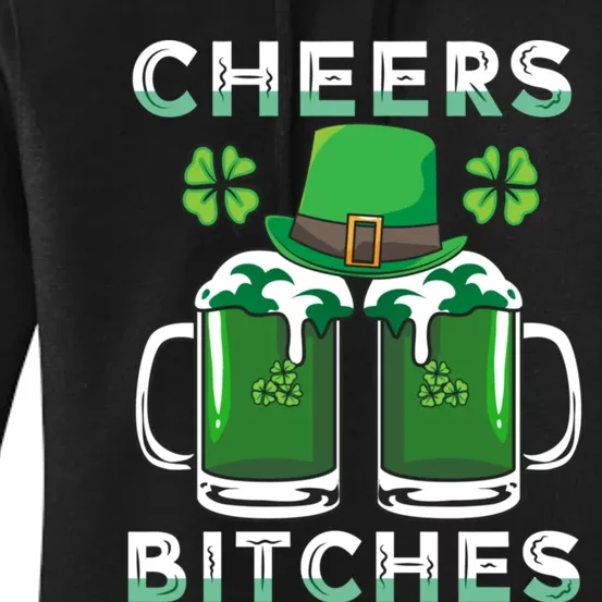 St. Patrick's Patricks Day Irish Cheers Bitches Lucky Beer Women's Pullover Hoodie