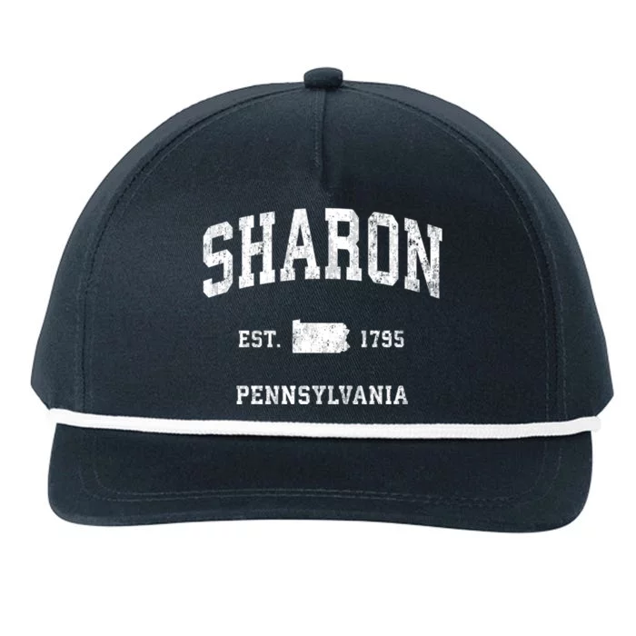 Sharon Pennsylvania Pa Vintage Athletic Sports Snapback Five-Panel Rope Hat