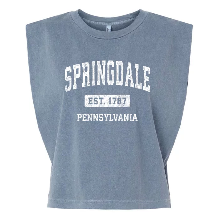 Springdale Pennsylvania Pa Vintage Athletic Sports Garment-Dyed Women's Muscle Tee