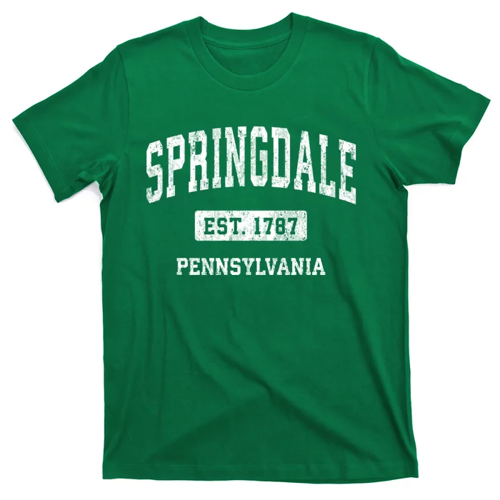 Springdale Pennsylvania Pa Vintage Athletic Sports T-Shirt