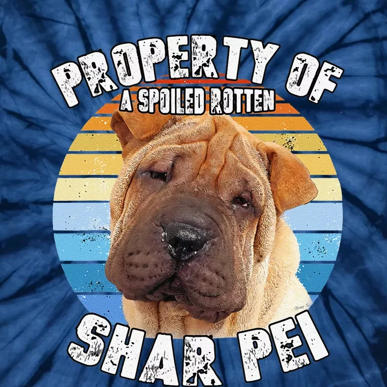 Shar Pei Property Of Retro Cute Dog Tie-Dye T-Shirt