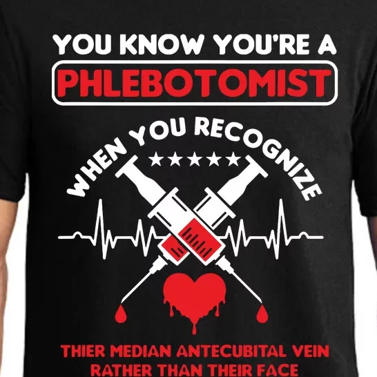 Syringe Phlebotomist Phlebotomy Doctor Heart Pulse Gift Pajama Set