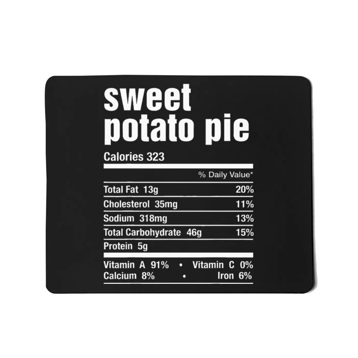 Sweet Potato Pie Funny Thanksgiving Christmas Matching Mousepad