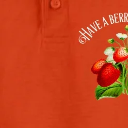 Strawberry Positive Quote Have A Berry Sweet Day Gift Dry Zone Grid Performance Polo