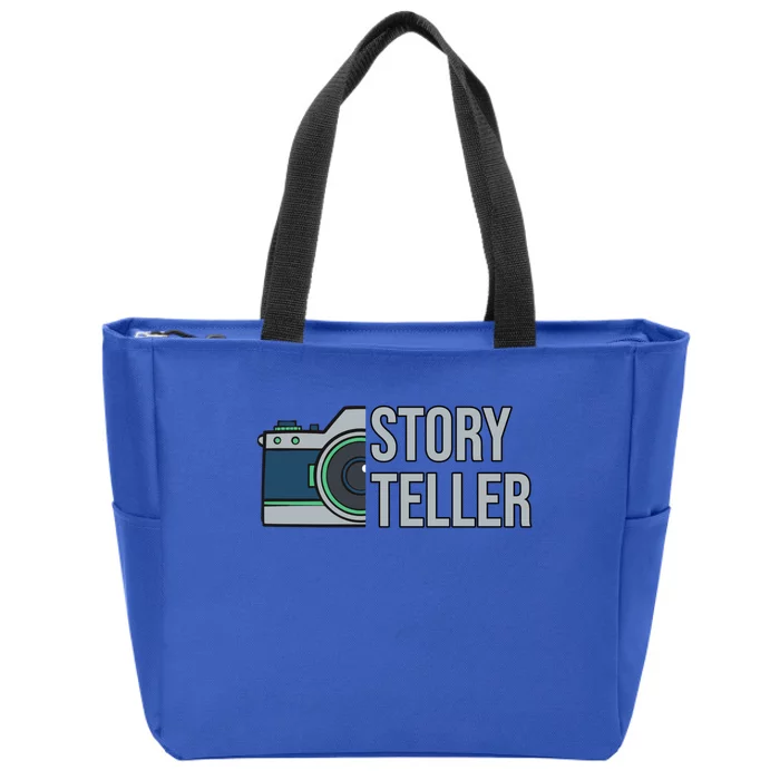 Storyteller Photography Quote Saying Camera For Photographer Gift Zip Tote Bag