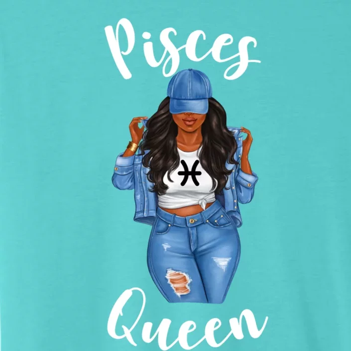 Streetwise Pisces Queen Black Zodiac Birthday March Meaningful Gift ChromaSoft Performance T-Shirt