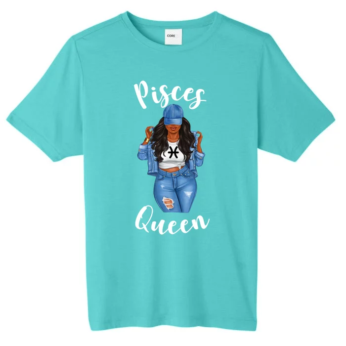 Streetwise Pisces Queen Black Zodiac Birthday March Meaningful Gift ChromaSoft Performance T-Shirt