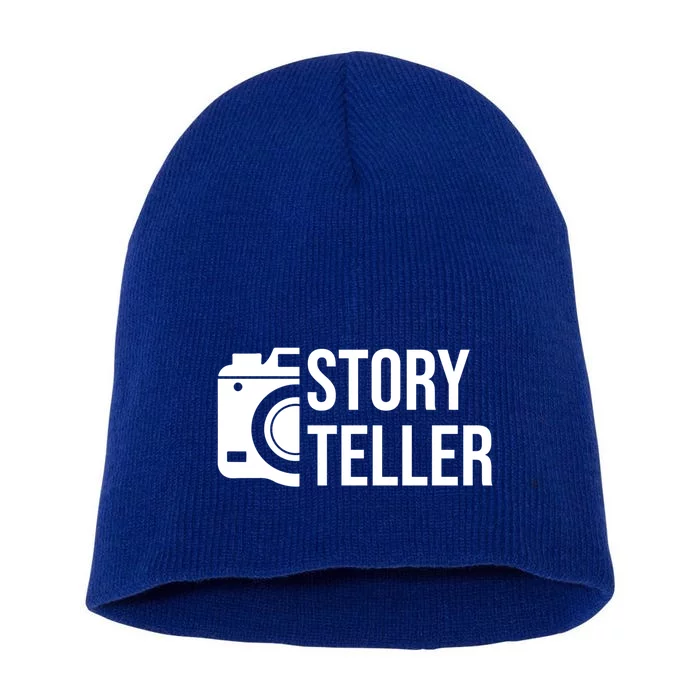 Storyteller Photography Quote Saying Camera For Photographer Meaningful Gift Short Acrylic Beanie