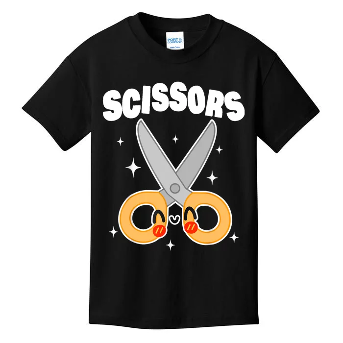 Scissors Paper Rock Halloween Costumes Group Kids T-Shirt