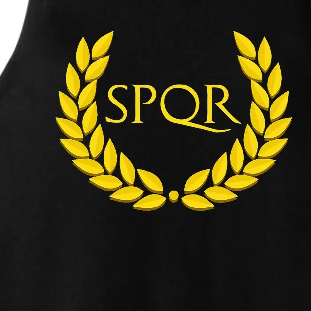 Spqr Purple Roman Ladies Tri-Blend Wicking Tank