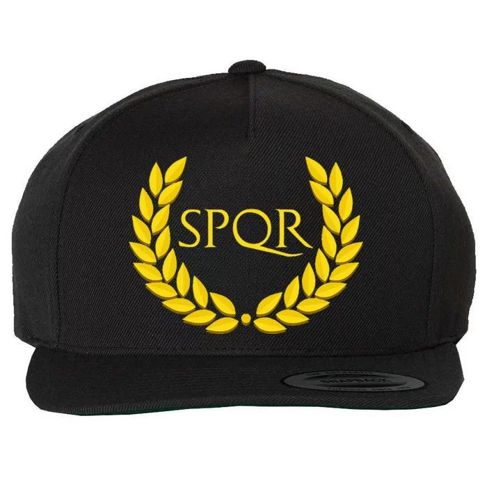 Spqr Purple Roman Wool Snapback Cap