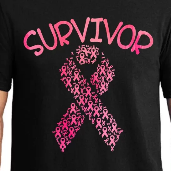 Survivor Pink Ribbon Won Breast Cancer Awareness Pajama Set