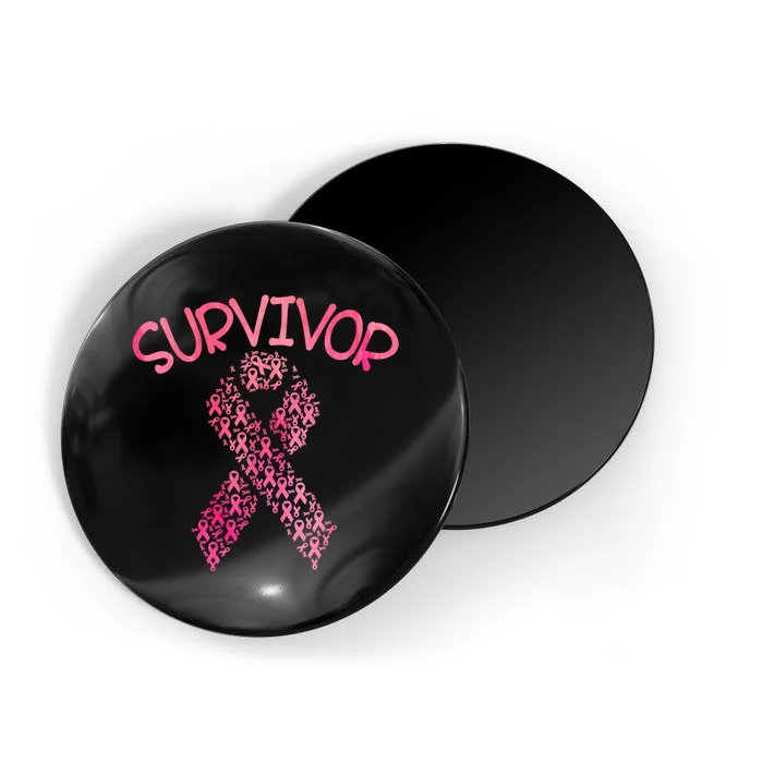 Survivor Pink Ribbon Won Breast Cancer Awareness Magnet