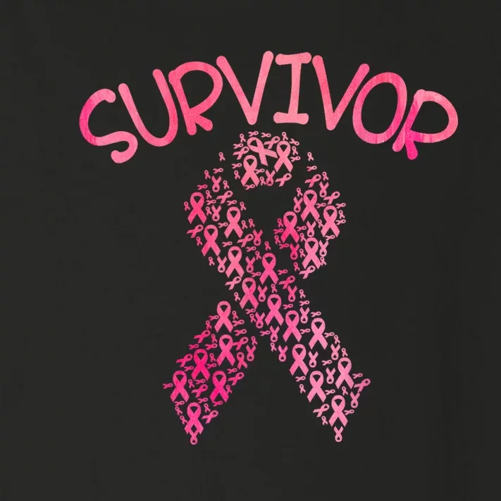 Survivor Pink Ribbon Won Breast Cancer Awareness Toddler Long Sleeve Shirt