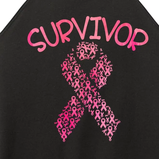 Survivor Pink Ribbon Won Breast Cancer Awareness Women’s Perfect Tri Rocker Tank