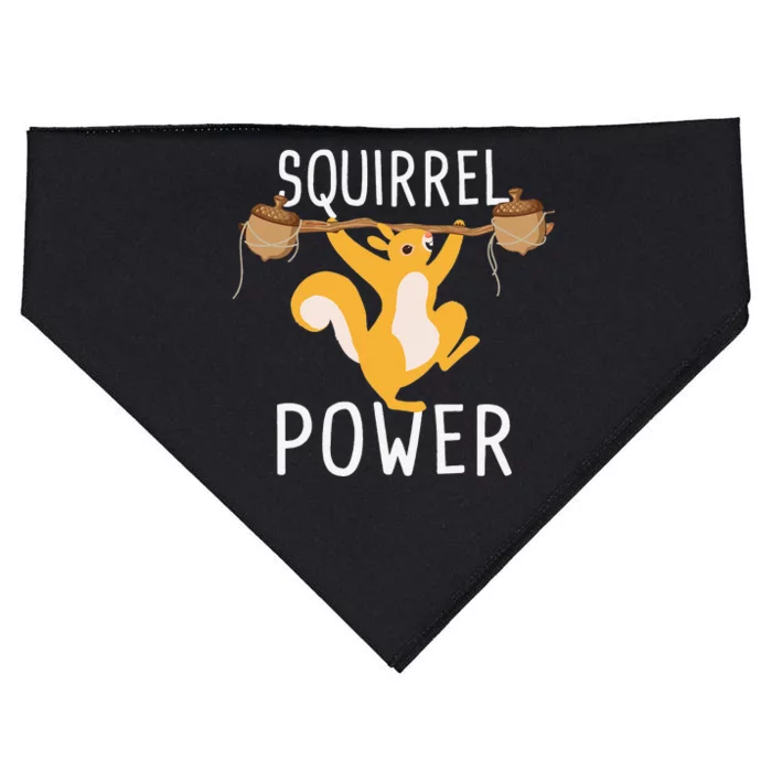 Squirrel Power Rodent Animal Squirrel Lover USA-Made Doggie Bandana