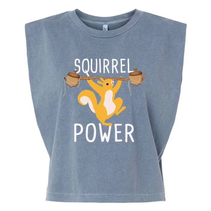 Squirrel Power Rodent Animal Squirrel Lover Garment-Dyed Women's Muscle Tee