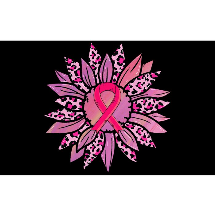 Sunflower Pink Ribbon Breast Cancer Awareness Warrior Bumper Sticker