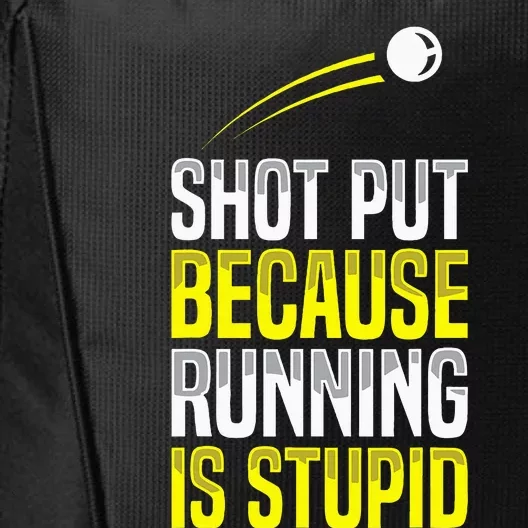 Shot Put Running Is Stupid Track Field Apparel City Backpack