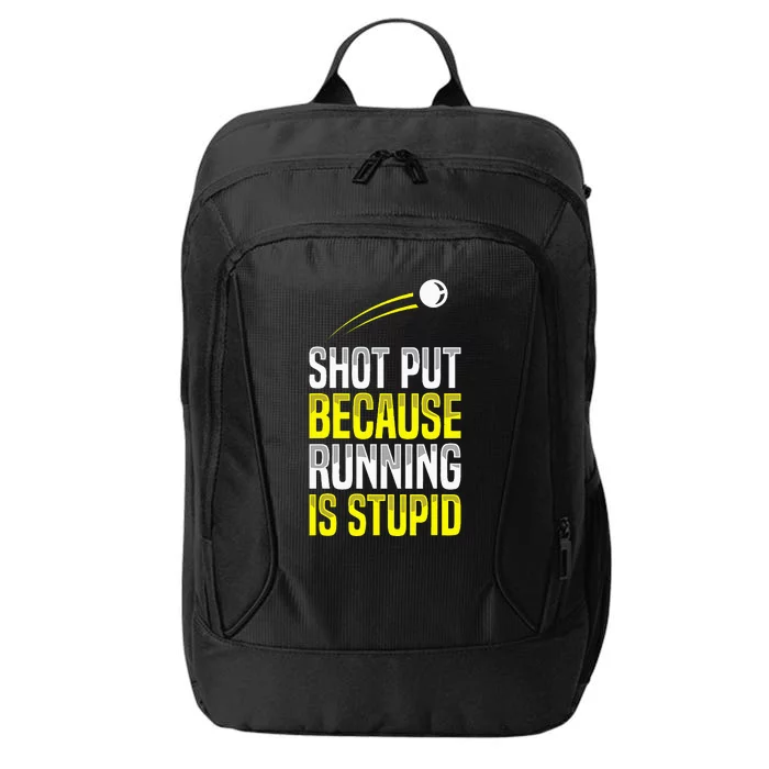 Shot Put Running Is Stupid Track Field Apparel City Backpack