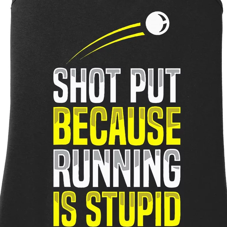 Shot Put Running Is Stupid Track Field Apparel Ladies Essential Tank