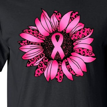 Sunflower Pink Ribbon Breast Cancer Awareness Tall T-Shirt