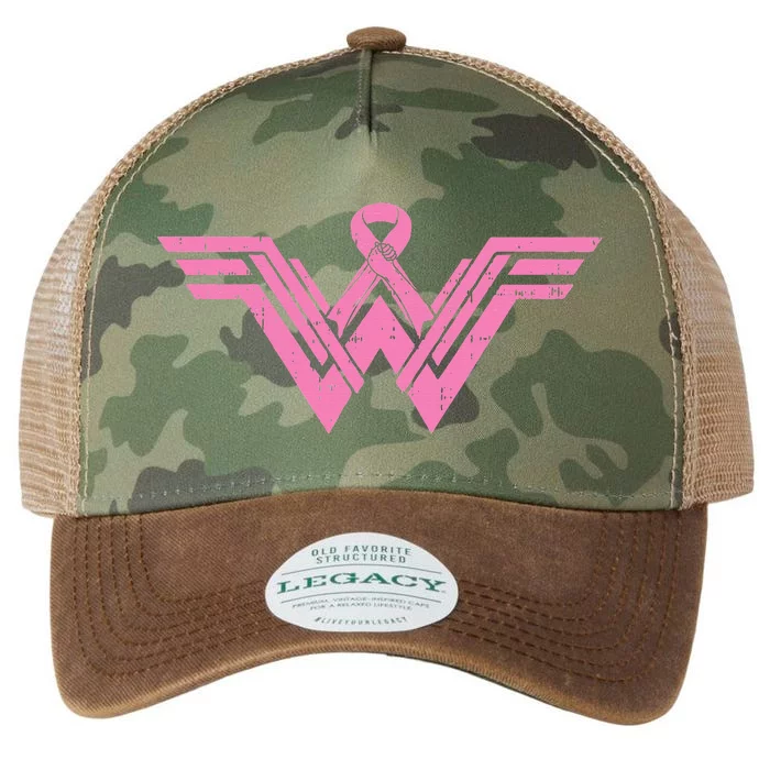 Superhero Pink Ribbon Breast Cancer Awareness Mom Wife Gift Legacy Tie Dye Trucker Hat