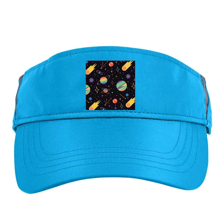 Space Planets Rainbow Galaxy Patterns Adult Drive Performance Visor