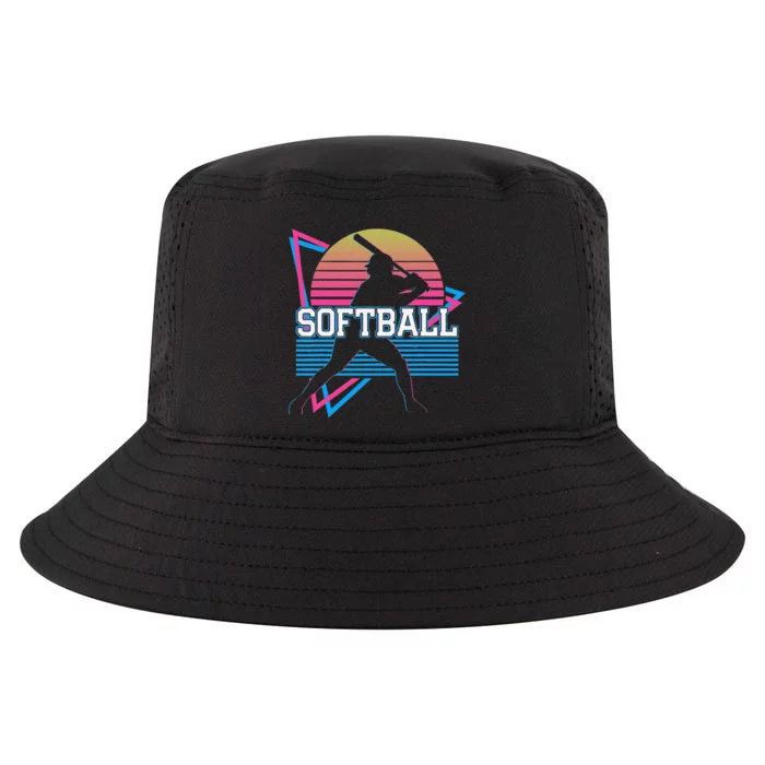 Softball Player Retro Cool Comfort Performance Bucket Hat