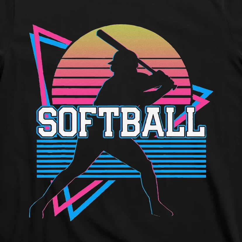 Softball Player Retro T-Shirt