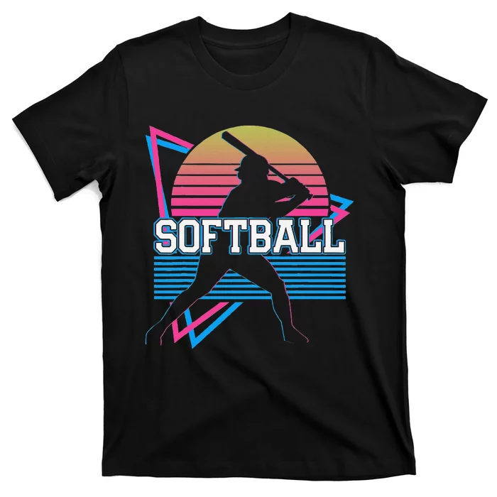 Softball Player Retro T-Shirt