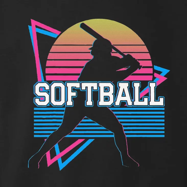 Softball Player Retro Toddler Hoodie