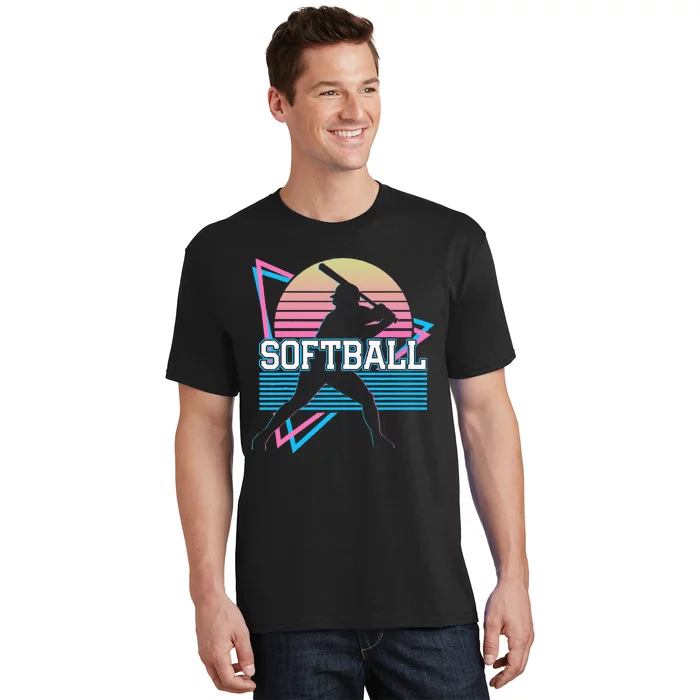 Softball Player Retro T-Shirt