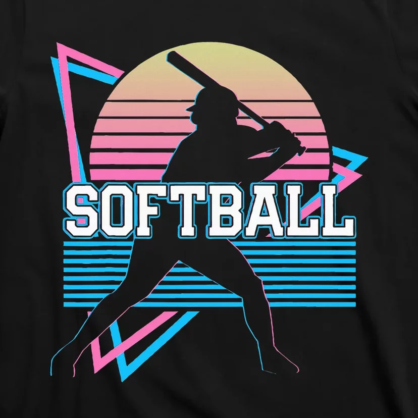 Softball Player Retro T-Shirt