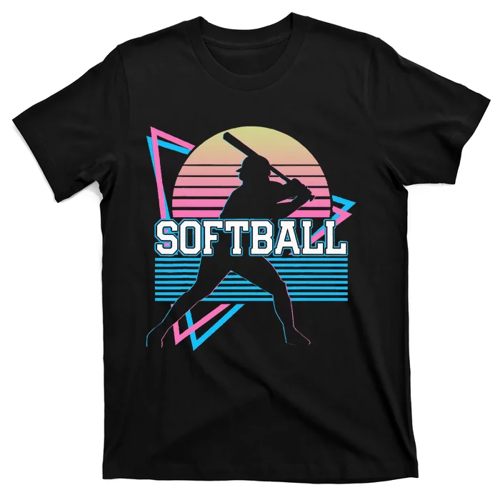 Softball Player Retro T-Shirt