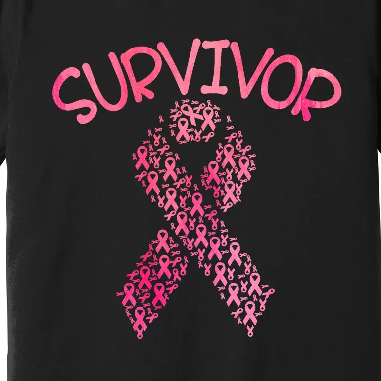 Survivor Pink Ribbon Won Breast Cancer Awareness Premium T-Shirt