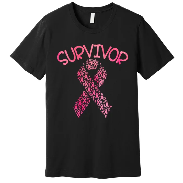 Survivor Pink Ribbon Won Breast Cancer Awareness Premium T-Shirt