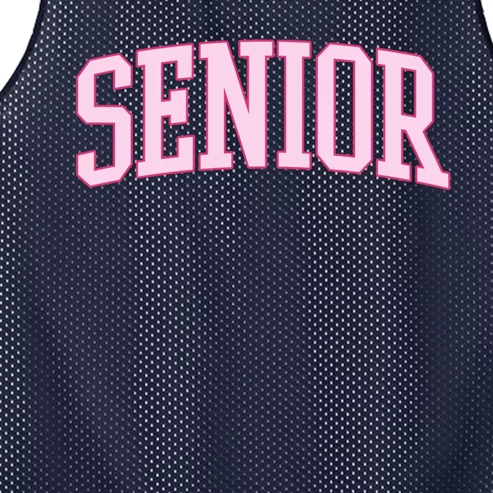 Senior Pink Retro Graduation Mesh Reversible Basketball Jersey Tank