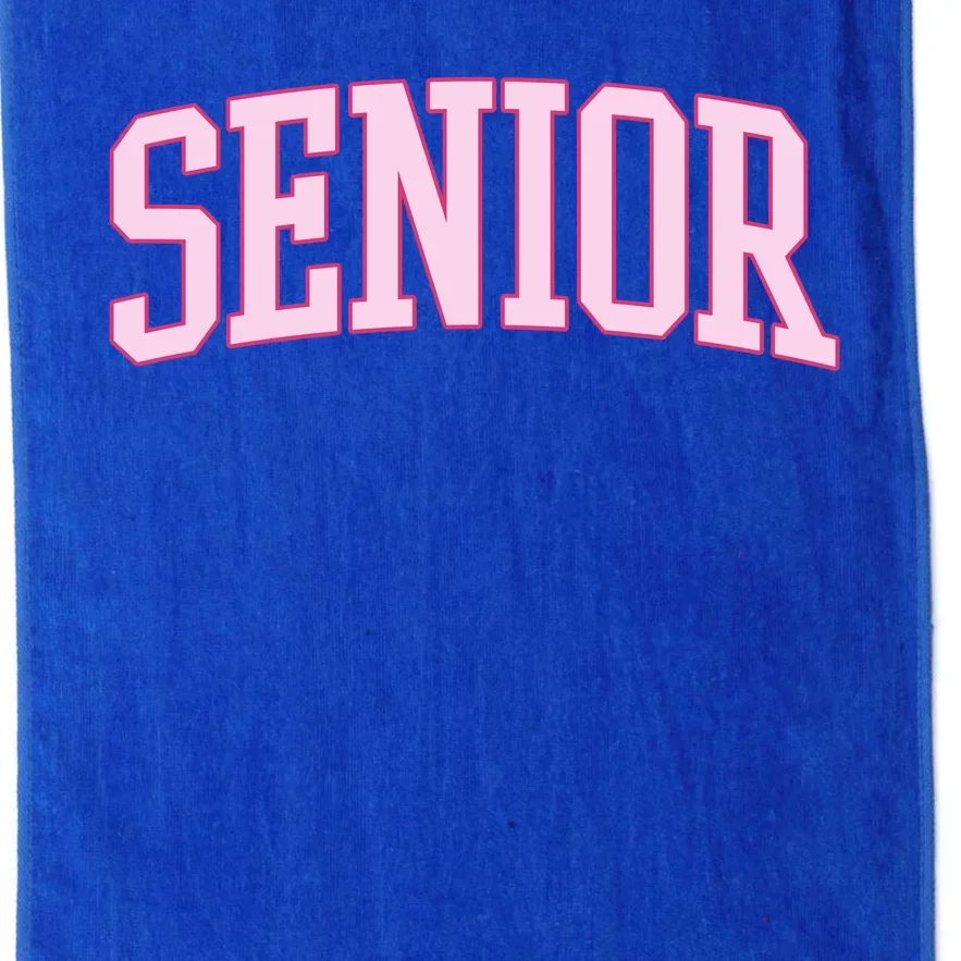 Senior Pink Retro Graduation Platinum Collection Golf Towel