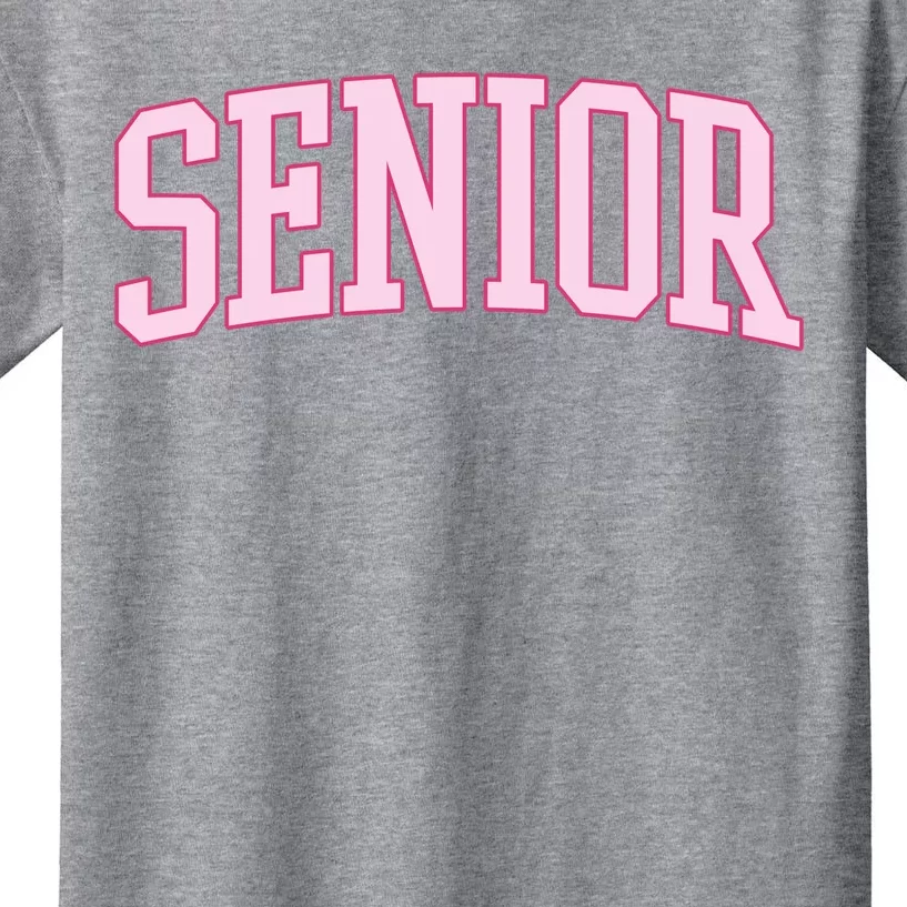 Senior Pink Retro Graduation Kids T-Shirt