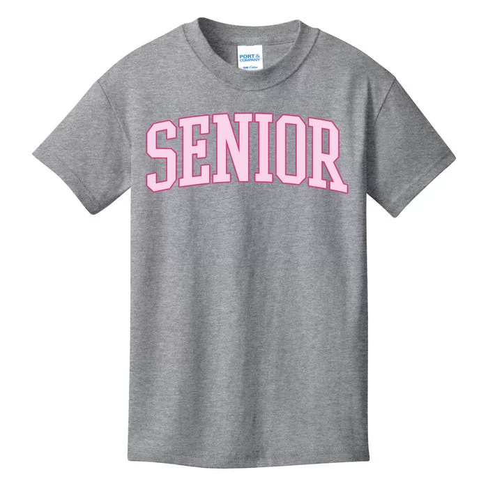 Senior Pink Retro Graduation Kids T-Shirt