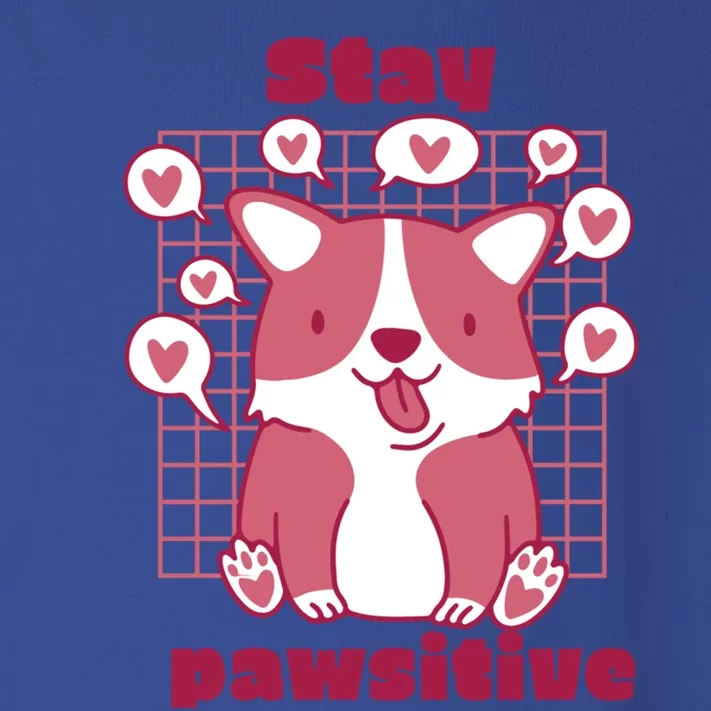 Stay Pawsitive Retro Awesome Cute Dog Lover Present Great Gift Toddler Long Sleeve Shirt