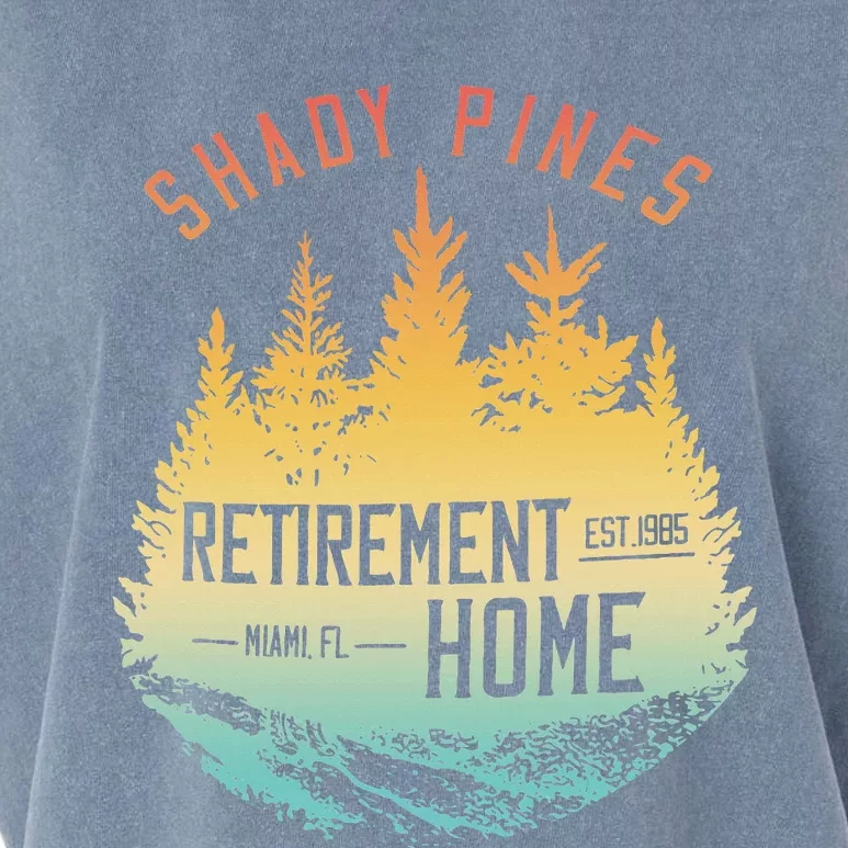 Shady Pines Retirement Est.1985 Miami Fl Home Apparel Garment-Dyed Women's Muscle Tee